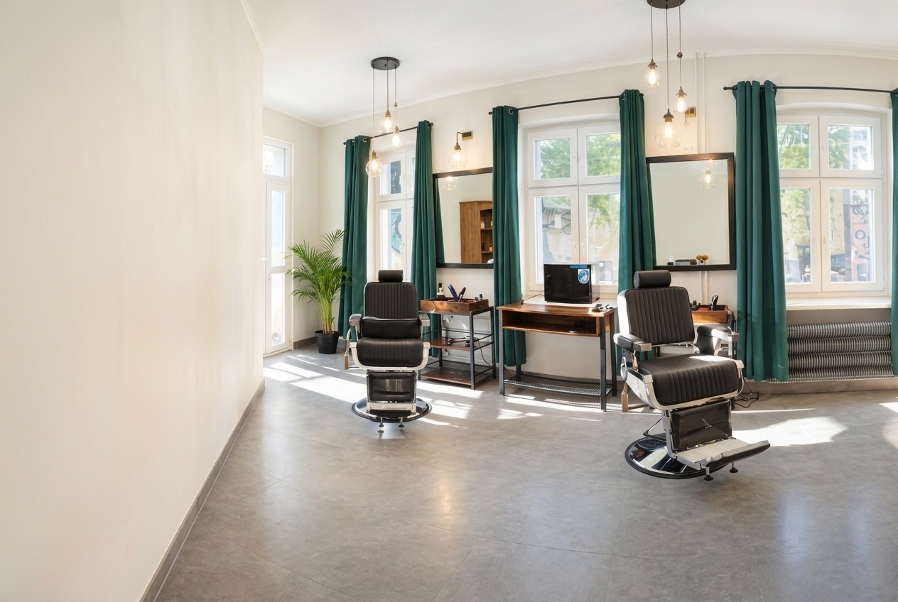 Wnętrze salonu JAMA Barbershop Opole